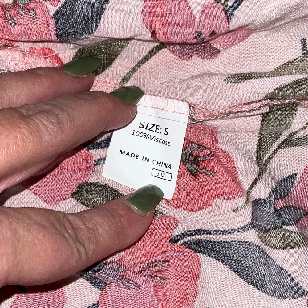 Vibrant Floral Midi Dress in Pink and Red - Picture 5 of 5